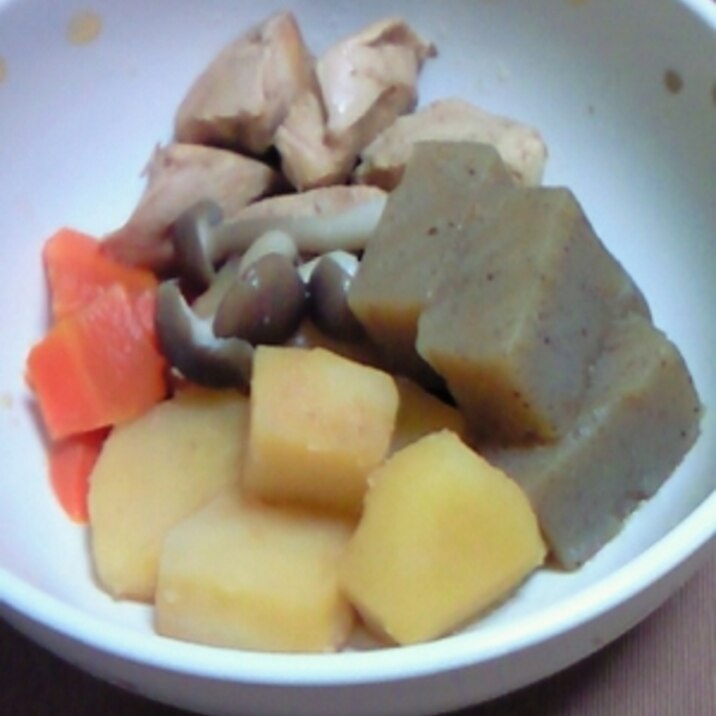 じゃがいも・こんにゃく・鶏肉の甘辛こっくり煮